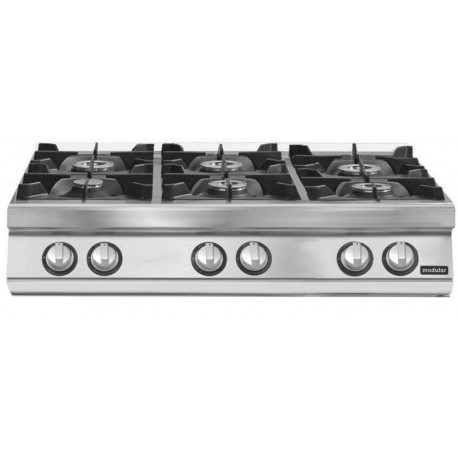 Cocina gas 6 fuegos