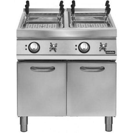 Cuece-pastas eléctrico 2 cubas 40+40 L