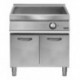 Electric multi-function bratt pan on cabinet with door