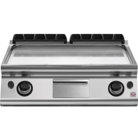 Fry top gas plancha lisa cromada