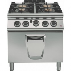 Cocina a gas 4 fuegos con horno gas GN 2/1