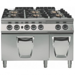 Cocina a gas 6 fuegos con horno gas GN 2/1